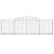 Coșuri gabion arcuite 17 buc, 300x30x80/100 cm, fier galvanizat GartenMobel Dekor