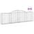 Coșuri gabion arcuite 25 buc, 300x30x80/100 cm, fier galvanizat GartenMobel Dekor