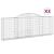 Coșuri gabion arcuite 3 buc, 300x30x100/120 cm fier galvanizat GartenMobel Dekor