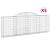 Coșuri gabion arcuite 5 buc, 300x30x100/120 cm fier galvanizat GartenMobel Dekor