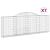 Coșuri gabion arcuite 7 buc, 300x30x100/120 cm fier galvanizat GartenMobel Dekor