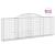 Coșuri gabion arcuite 11 buc, 300x30x100/120 cm fier galvanizat GartenMobel Dekor