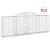 Coșuri gabion arcuite 13 buc, 300x30x100/120 cm fier galvanizat GartenMobel Dekor