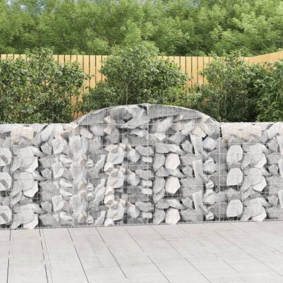 Coșuri gabion arcuite 13 buc, 300x30x100/120 cm fier galvanizat GartenMobel Dekor