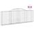 Coșuri gabion arcuite 15 buc, 300x30x100/120 cm fier galvanizat GartenMobel Dekor