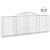 Coșuri gabion arcuite 17 buc, 300x30x100/120 cm fier galvanizat GartenMobel Dekor