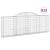 Coșuri gabion arcuite 25 buc, 300x30x100/120 cm fier galvanizat GartenMobel Dekor