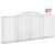 Coșuri gabion arcuite 7 buc, 300x30x120/140 cm, fier galvanizat GartenMobel Dekor