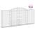 Coșuri gabion arcuite 11 buc, 300x30x120/140 cm fier galvanizat GartenMobel Dekor