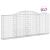 Coșuri gabion arcuite 17 buc, 300x30x120/140 cm fier galvanizat GartenMobel Dekor