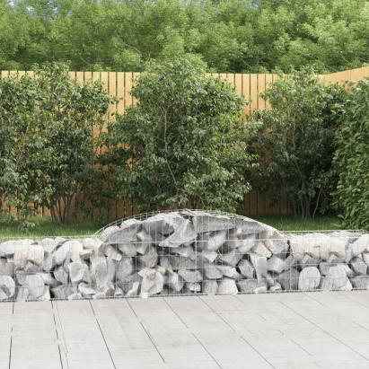 Coșuri gabion arcuite, 17 buc., 300x50x40/60cm, fier galvanizat GartenMobel Dekor