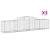 Coșuri gabion arcuite 3 buc, 300x50x60/80 cm, fier galvanizat GartenMobel Dekor