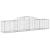 Coșuri gabion arcuite 3 buc, 300x50x60/80 cm, fier galvanizat GartenMobel Dekor