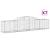 Coșuri gabion arcuite 7 buc, 300x50x60/80 cm, fier galvanizat GartenMobel Dekor