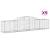 Coșuri gabion arcuite 9 buc, 300x50x60/80 cm, fier galvanizat GartenMobel Dekor