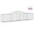 Coșuri gabion arcuite 11 buc, 300x50x60/80 cm, fier galvanizat GartenMobel Dekor