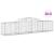 Coșuri gabion arcuite 13 buc, 300x50x60/80 cm, fier galvanizat GartenMobel Dekor
