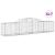 Coșuri gabion arcuite 17 buc, 300x50x60/80 cm, fier galvanizat GartenMobel Dekor