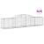 Coșuri gabion arcuite 25 buc, 300x50x60/80 cm, fier galvanizat GartenMobel Dekor