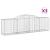 Coșuri gabion arcuite 3 buc, 300x50x80/100 cm, fier galvanizat GartenMobel Dekor