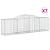 Coșuri gabion arcuite 7 buc, 300x50x80/100 cm, fier galvanizat GartenMobel Dekor