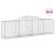 Coșuri gabion arcuite 15 buc, 300x50x80/100 cm, fier galvanizat GartenMobel Dekor