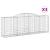 Coșuri gabion arcuite 3 buc, 300x50x100/120 cm fier galvanizat GartenMobel Dekor