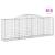 Coșuri gabion arcuite 15 buc, 300x50x100/120cm, fier galvanizat GartenMobel Dekor