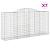Coșuri gabion arcuite 7 buc, 300x50x140/160cm, fier galvanizat GartenMobel Dekor