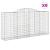 Coșuri gabion arcuite 9 buc, 300x50x140/160 cm, fier galvanizat GartenMobel Dekor