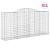 Coșuri gabion arcuite 11 buc, 300x50x140/160cm, fier galvanizat GartenMobel Dekor
