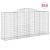 Coșuri gabion arcuite 13 buc, 300x50x140/160cm, fier galvanizat GartenMobel Dekor