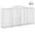 Coșuri gabion arcuite 17 buc, 300x50x140/160cm, fier galvanizat GartenMobel Dekor