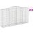 Coșuri gabion arcuite 3 buc, 300x50x160/180 cm, fier galvanizat GartenMobel Dekor