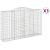 Coșuri gabion arcuite 3 buc, 300x50x180/200 cm, fier galvanizat GartenMobel Dekor