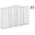 Coșuri gabion arcuite 5 buc, 300x50x180/200 cm, fier galvanizat GartenMobel Dekor