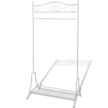 Organizator îmbrăcăminte, oțel, alb GartenMobel Dekor