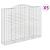 Coșuri gabion arcuite, 5 buc, 300x50x220/240cm, fier galvanizat GartenMobel Dekor