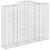 Coșuri gabion arcuite, 7 buc, 300x50x220/240cm, fier galvanizat GartenMobel Dekor