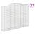 Coșuri gabion arcuite, 7 buc, 300x50x220/240cm, fier galvanizat GartenMobel Dekor