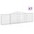 Coșuri gabion arcuite 7 buc, 400x30x100/120 cm fier galvanizat GartenMobel Dekor