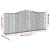 Coșuri gabion arcuite 3 buc. 400x30x160/180 cm fier galvanizat GartenMobel Dekor