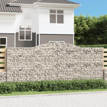 Coșuri gabion arcuite 7 buc. 400x30x160/180 cm fier galvanizat GartenMobel Dekor