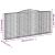 Coșuri gabion arcuite 3 buc, 400x30x180/200 cm, fier galvanizat GartenMobel Dekor