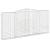 Coșuri gabion arcuite 7 buc, 400x30x180/200 cm, fier galvanizat GartenMobel Dekor