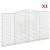 Coșuri gabion arcuite, 3 buc, 400x30x220/240cm, fier galvanizat GartenMobel Dekor