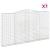 Coșuri gabion arcuite, 7 buc, 400x30x220/240cm, fier galvanizat GartenMobel Dekor