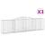 Coșuri gabion arcuite 3 buc, 400x50x100/120 cm fier galvanizat GartenMobel Dekor