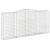 Coșuri gabion arcuite 3 buc, 400x50x180/200 cm, fier galvanizat GartenMobel Dekor