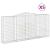 Coșuri gabion arcuite 5 buc, 400x50x180/200 cm, fier galvanizat GartenMobel Dekor